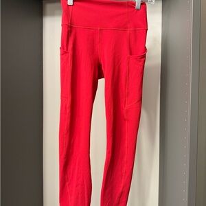 Fabletics Bold Red High-Waisted Leggings